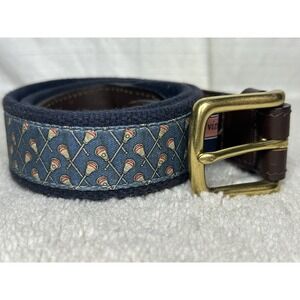 Vineyard Vines By Shep And Ian Mens Belt Blue Lacrosse Design size 30 (c)